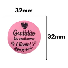 1000 Adesivo Gratidão Cliente Rolo Etiqueta Redonda 3,2cm Foto mini 3