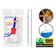 1000 Canudos De Papel Branco Para Festa Drinks Refri Suco Foto  mini 1