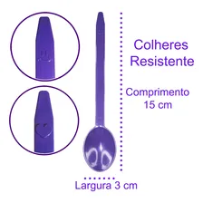 1000 Colher Sobremesa Reforçada Açaí Sorvete Bolo Plástico Foto mini 2