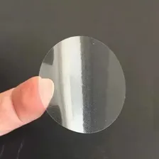 1000 Etiquetas Lacre Selo Adesivo Bolinha Transparente 4x4 Foto mini 2