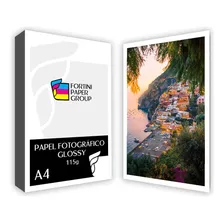 1000 Folhas Papel Foto Glossy 115g A4 Brilho Prova Dagua Cor Branco Foto  mini 1
