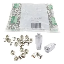 1000 Ilh贸s N54 8mm + Jogo De Matriz Aplicar Ilhoses 54 Cor Niquelado Foto mini 1