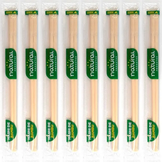 1.000 Pares Palito Japonês Hashi Bambu 21cm Embalado Sachê Foto 1