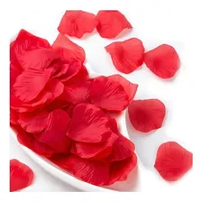 1000 Pétalas Seda Rosas Artificiais Cor Vermelha Luxo Decora Cor Vermelho Foto mini 2