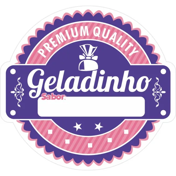1000 Rótulo Adesivo Para Geladinho, Sacolé, Dindin 3x3cm Cor Personalizado Desenho Impresso Personalizado Foto 1