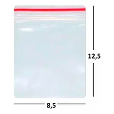1000 Saco Saquinho Plástico 8,5x12,5cm Hermético N4 Zip Lock Foto mini 1