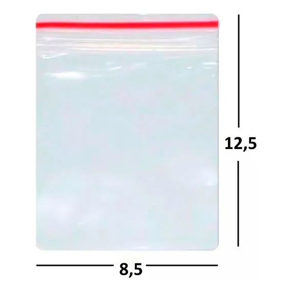 1000 Saco Saquinho Plástico 8,5x12,5cm Hermético N4 Zip Lock Foto 1