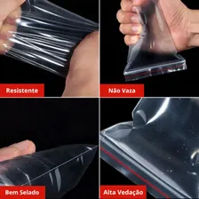 1000 Sacos Zip Lock 12x17 HermetÃco Saquinho Transparente Foto mini 2