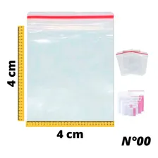1000 Sacos Zip Lock 4x4 Hermético Saquinho Zip Transparente Foto mini 1