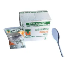 10.000 Mexedor Misturador Pequeno P/ Café Cristal Ultra Cor Cinza Foto  mini 1