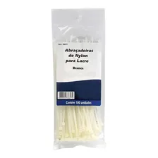 10000pcs Abraçadeira Em Nylon Branca 3x100mm Tire Up Pacote Cor Branco Foto mini 3