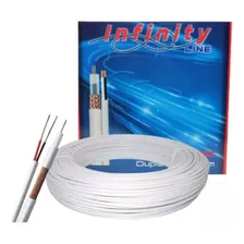 100m Cabo Coaxial Bipolar 4mm 95% De Malha Dupla Blindagem Cobertura Branco Foto mini 3