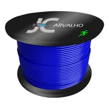100m Cabo De Aço 1/8 Revestido Pvc Azul 6x7 Foto  mini 1