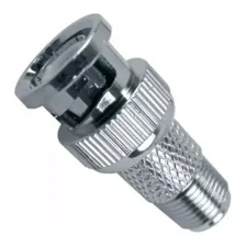 100pcs Conector Adaptador Bnc Macho F Femea Cameras Cftv Cor Prateado Foto mini  2