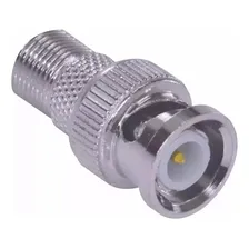 100pcs Conector Adaptador Bnc Macho F Femea Cameras Cftv Cor Prateado Foto mini  3