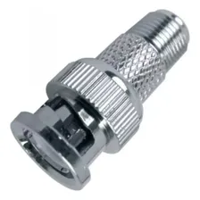 100pcs Conector Adaptador Bnc Macho F Femea Cameras Cftv Cor Prateado Foto mini 4