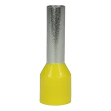 100p莽s Conector Simples Terminal Tubular Ilh贸s Amarelo 6mm Foto mini 1