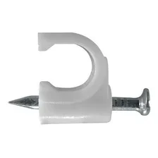 100pcs Grampo Fixa Fio Cabo Coaxial Miguelo 5mm Branco Foto mini 4