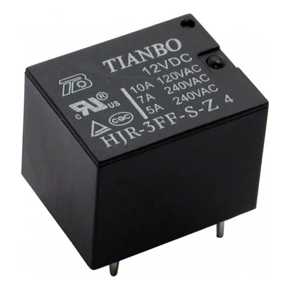 100pcs Rele 12v 1 Contato Seco 10a Na 05 Pinos Foto 1
