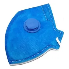 100un Máscara Descartável Pff2 Valvulada Poeiras Fumos Virus Cor Azul Foto mini 2