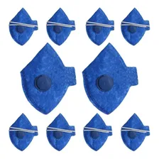 100un Máscara Descartável Pff2 Valvulada Poeiras Fumos Virus Cor Azul Foto mini 3