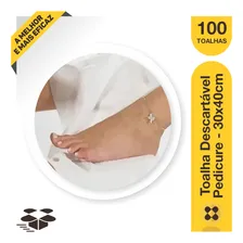 100un Toalha Descartável Pedicure Profissional 30x40cm Safex Foto mini 4