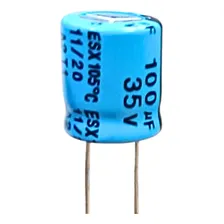 (100x) Capacitor Eletrolítico Rd 100uf 35v 10x12mm Foto mini 2