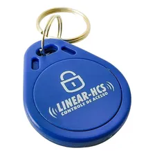 100x Chaveiro Controle Tag Linear Para Controle Acesso Rfid Cor Azul Foto mini 2