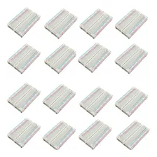 100x Peças Protoboard Breadboard 400 Pontos Furos Pinos Foto  mini 1