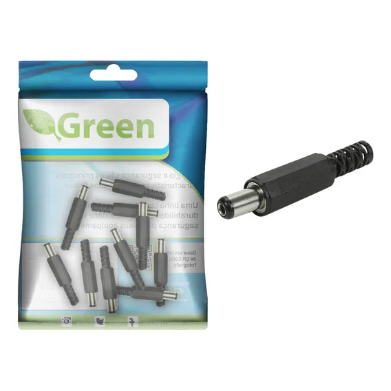 100x Plug P4 Resistente C/ Rabicho Green Foto 1