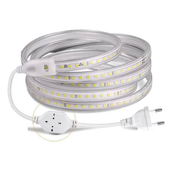 10m Fita Led 220v Branco Frio 6000k Luz Branco-frio Foto 1