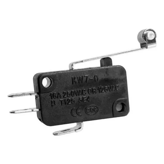 10pcs Chave Micro Switch Fim De Curso Haste 29mm Com Roldana Cor Preto Foto 1