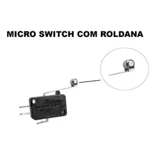 10pcs Chave Micro Switch Fim De Curso Haste 29mm Com Roldana Cor Preto Foto mini 4