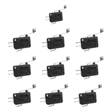 10pcs Chave Micro Switch Fim De Curso Haste 29mm Com Roldana Cor Preto Foto mini 2