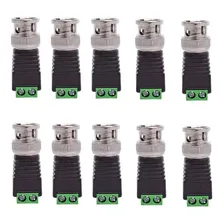 10pcs Conector Bnc Macho Com Borne Cftv Cameras Dvr Foto mini 2