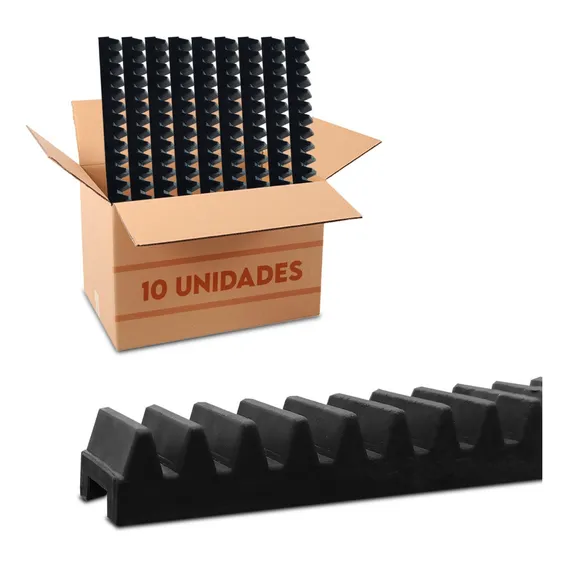 10pcs Gomo Cremalheira 50cm Seg Garen Unisystem Mcgarcia Cor Preto Foto 1