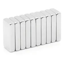 10pcs. Imã De Neodimio Retangular 20x10x4mm - N35 Foto mini  3