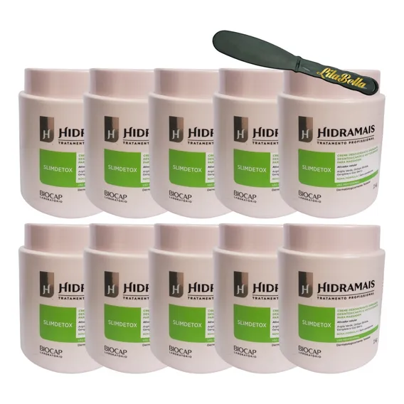 10un Creme Para Massagem Slimdetox 1kg Hidramais+ EspĂ tula Foto 1