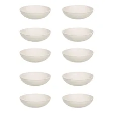 10un Saladeira Redonda 25cm Tigela 2,4 Litros Bege Foto mini 1