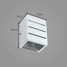 10x Arandela Frisada Luminária Externa Muro Aluminio St298 Estrutura Branco 110V/220V Foto mini 2