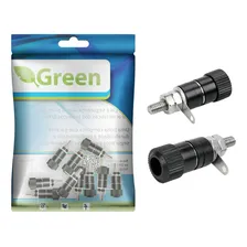 10x Borne Para Plug Banana Preto 11x33mm Foto mini 1