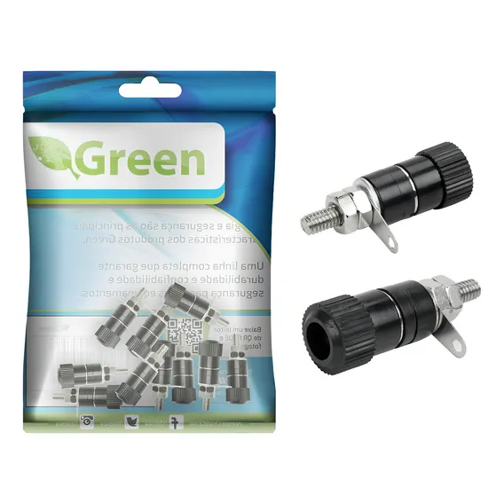 10x Borne Para Plug Banana Preto 11x33mm Foto 1