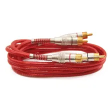 10x Cabo 1m Rca Prime Plug Banho Ouro Vermelho Diâmetro 5mm Foto mini  3