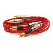 10x Cabo 1m Rca Prime Plug Banho Ouro Vermelho Diâmetro 5mm Foto mini 4