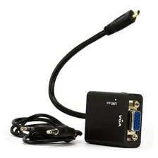 10x Cabo Adaptador Conversor Hdmi Para Vga Saída P2 Áudio Foto mini 4