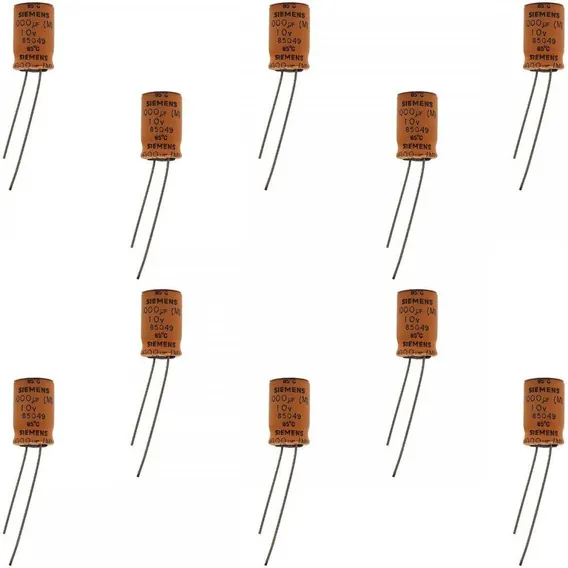 10x Capacitor Eletrolitico 1000uf uf10v Siemens Foto 1