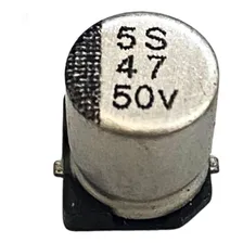 (10x) Capacitor Eletrolítico Smd 47uf 50v 8x10mm Foto  mini 1