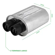 10x Capacitor Para Forno Micro-ondas 0.85uf Modelos Foto mini  2