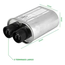 10x Capacitor Para Forno Micro-ondas 0.90uf Modelos Foto mini 2