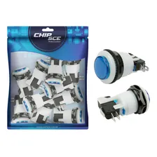 10x Chave Push Button Psb-29 Botão Para Fliperama - Azul Foto mini 1
